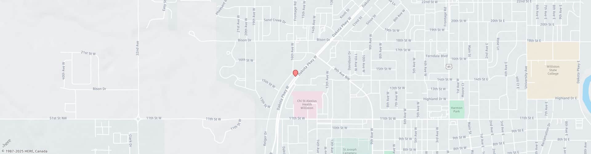 Location Map: 1415 W. Dakota Parkway Williston, ND 58801